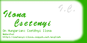 ilona csetenyi business card